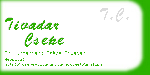 tivadar csepe business card